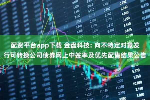 配资平台app下载 金盘科技: 向不特定对象发行可转换公司债券网上中签率及优先配售结果公告